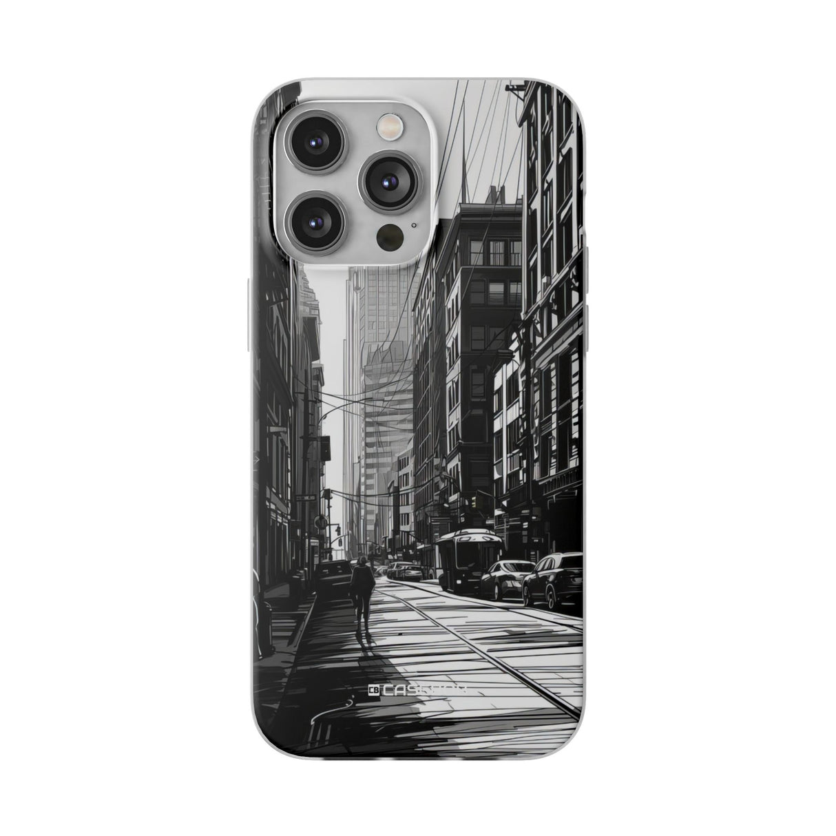 Noir Urban Serenity | Flexible Phone Case for iPhone