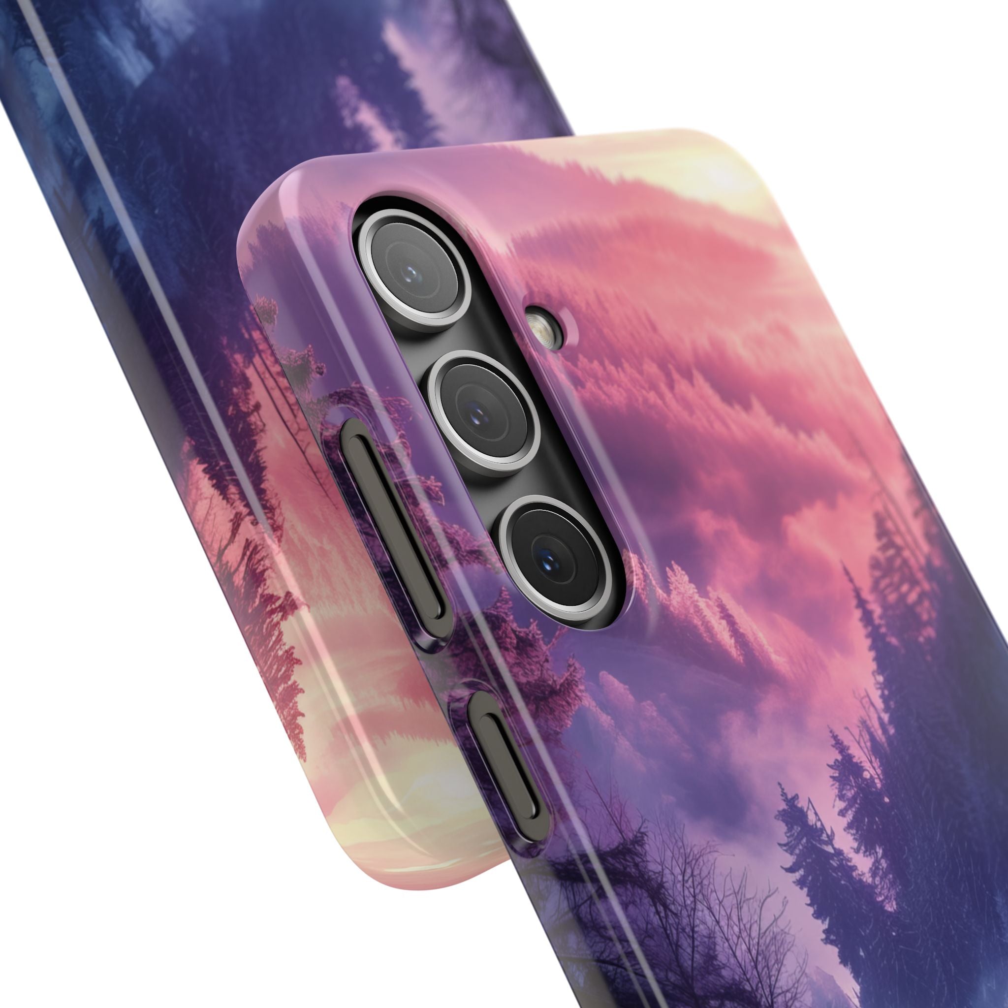 Misty Forest Serenity - Slim Samsung S24 Phone Case