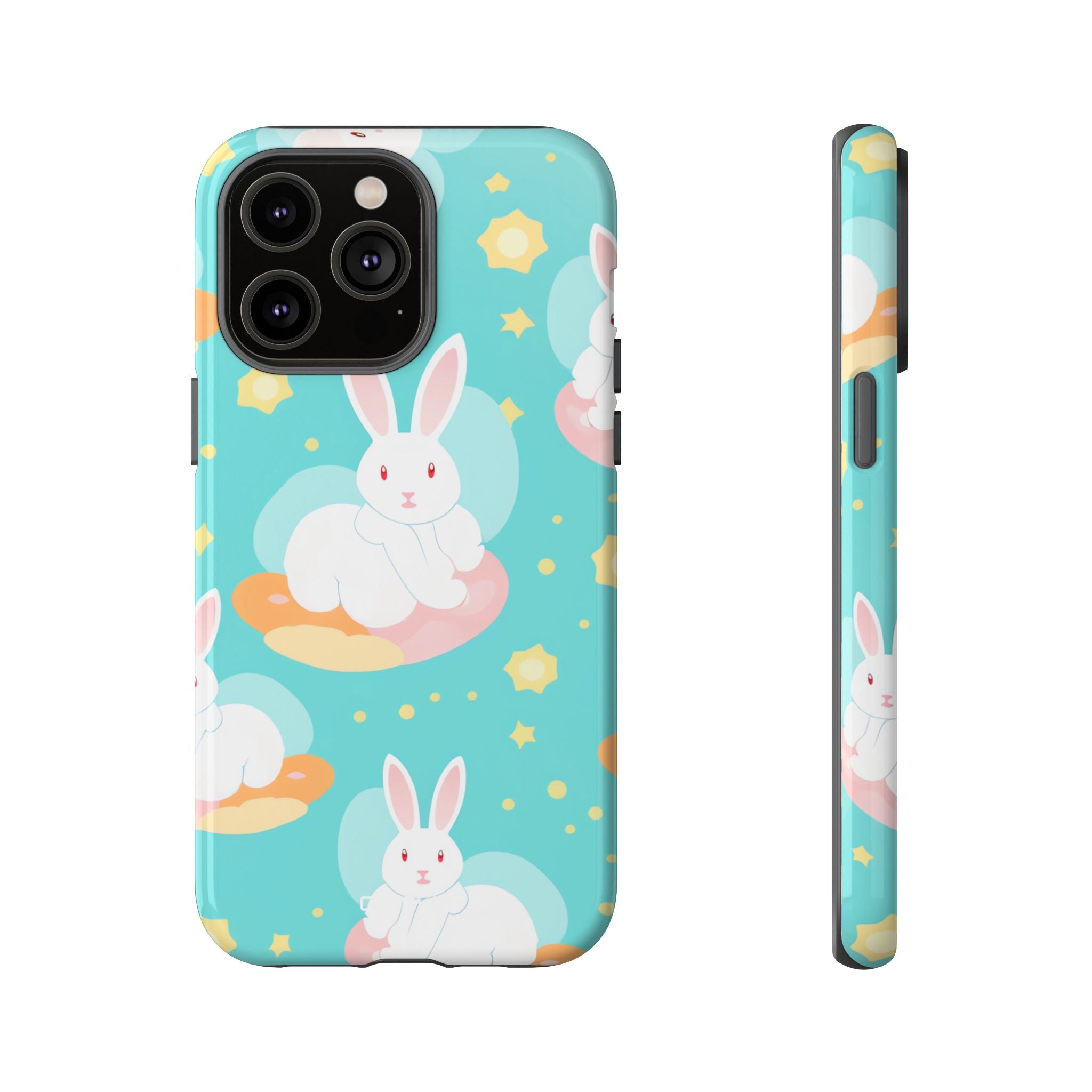 Bunnies Float Dreamily - iPhone Case