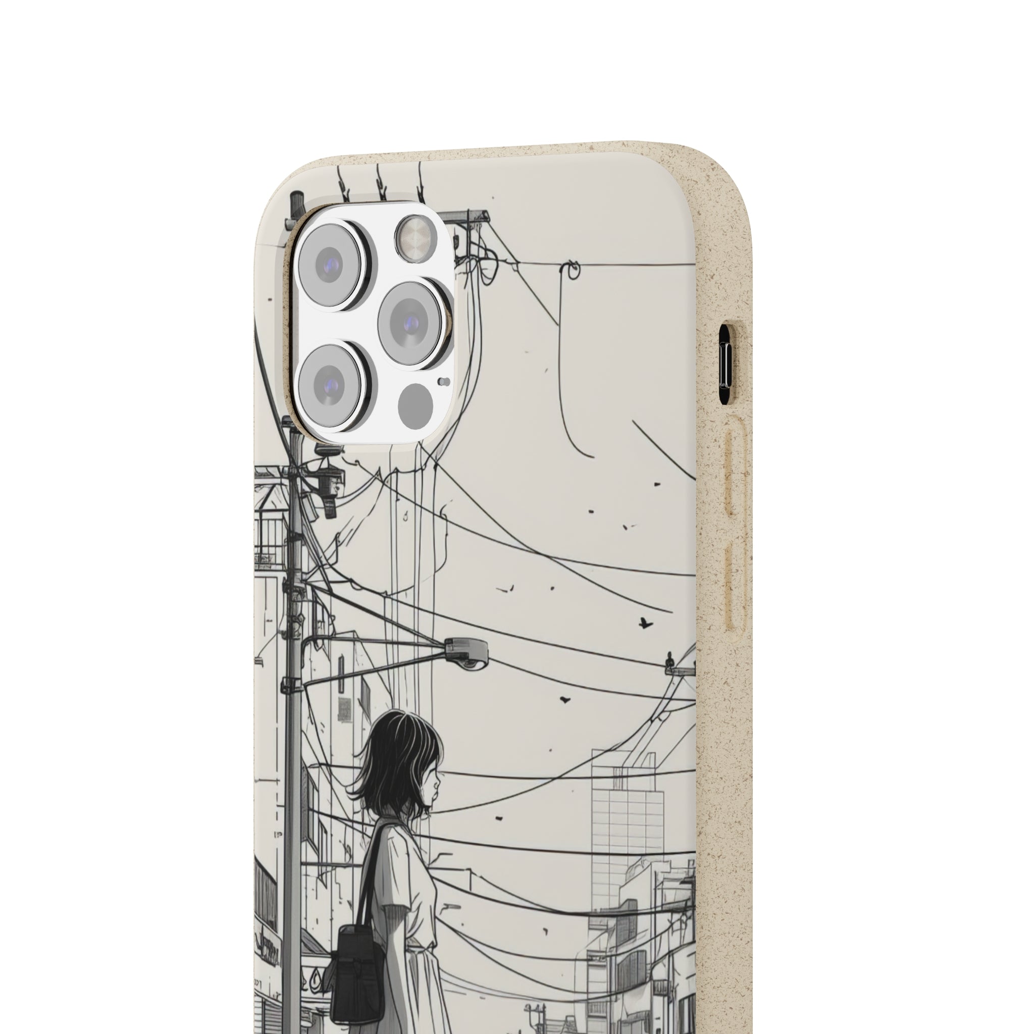 Urban Solitude Sketch | Biodegradable Phone Case