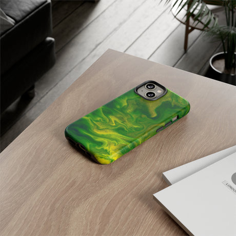 Green Smoke Ink Art iPhone Case (Protective) Phone Case