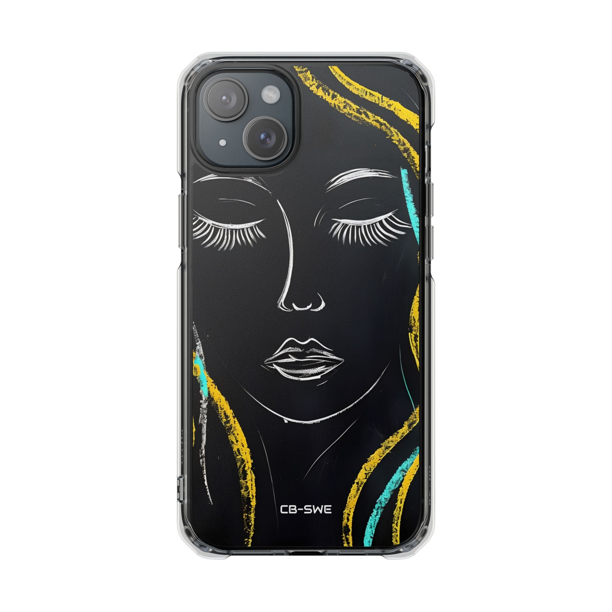 Vivid Minimalist Portrait iPhone Case - Impact