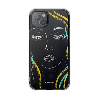 Vivid Minimalist Portrait iPhone Case - Impact