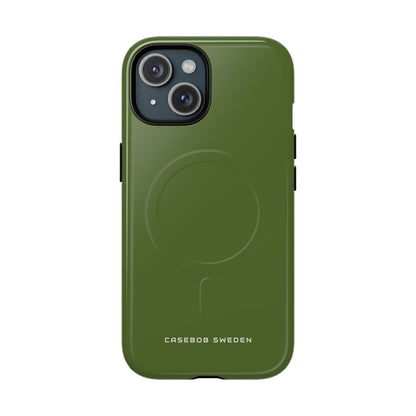 Dark Olive Green iPhone 15 | Tough+ Phone Case