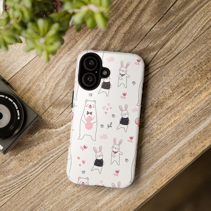 Bears Dance Playfully - iPhone Case