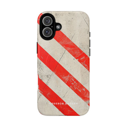 Striker Crimson Stripes iPhone 16 | Tough+ Phone Case