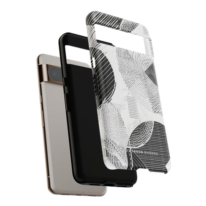 Geometric Monochrome Flow Google Pixel 8 - Tough Phone Case