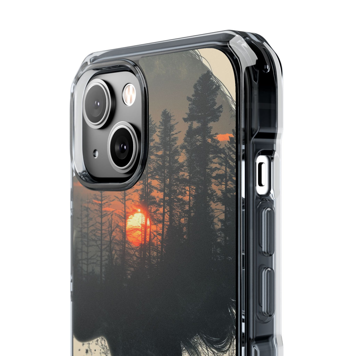 Tranquil Silhouette - Phone Case for iPhone (Clear Impact - Magnetic)