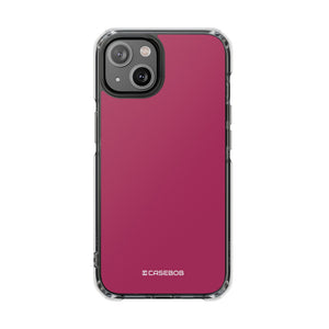 Maroon | Phone Case for iPhone (Clear Impact Case - Magnetic)