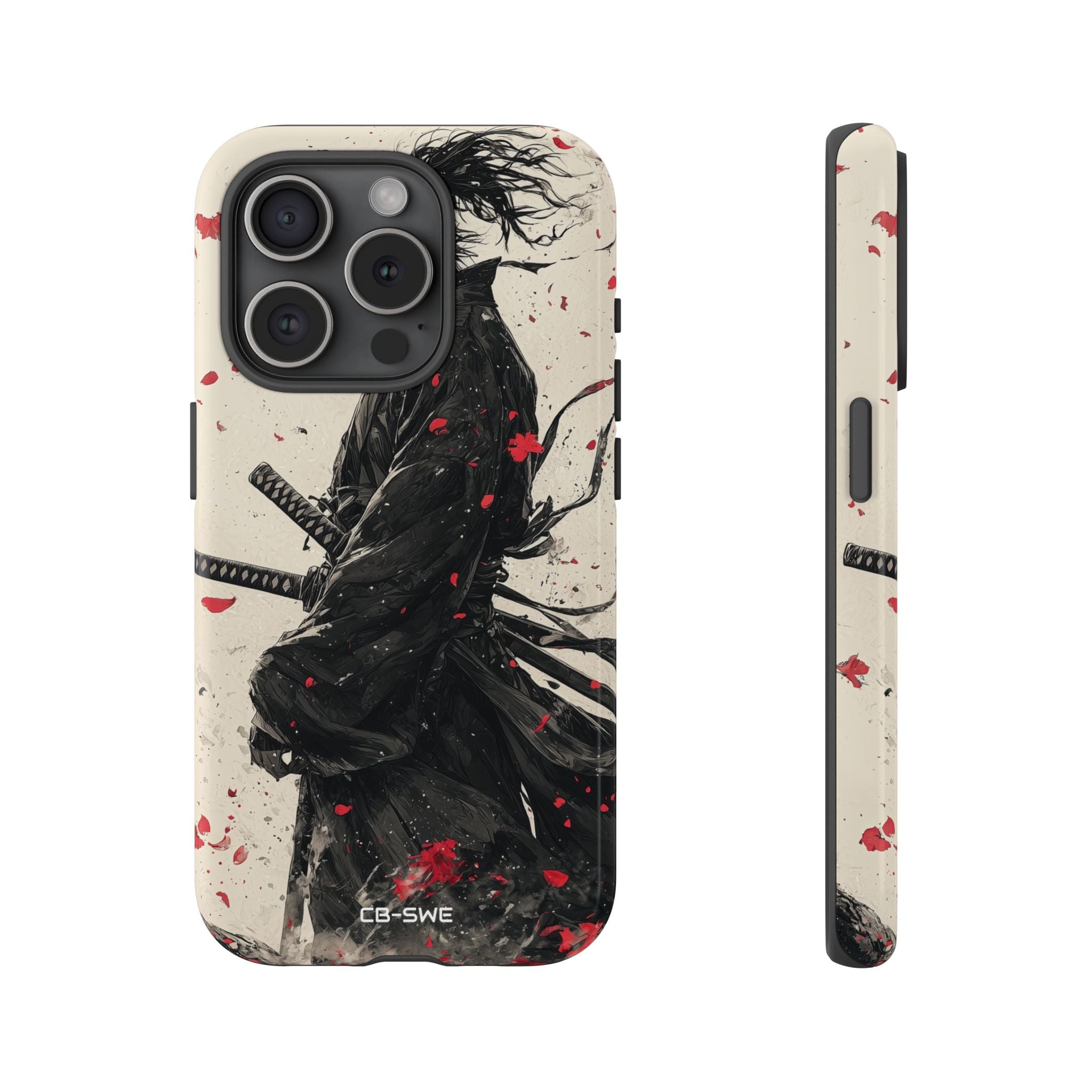 Falling Samurai Petals - iPhone Case