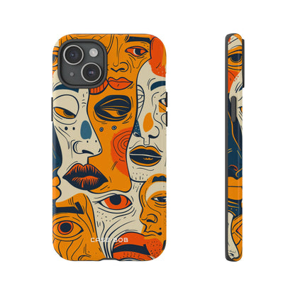 Tangled Faces Sunset iPhone 15 Plus Case - Tough