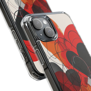 Fiery Hearts - Phone Case for iPhone (Clear Impact - Magnetic)