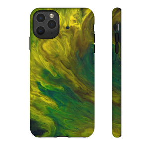 Neon Yellow Ink Art iPhone Case (Protective) iPhone 11 Pro Max Matte Phone Case