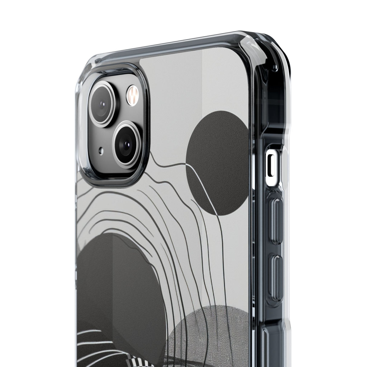 Monochrome Dynamics - Phone Case for iPhone (Clear Impact - Magnetic)