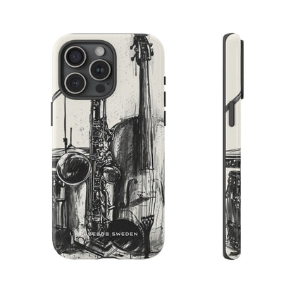 Jazz Instrument Line Symphony iPhone 15 - Tough Phone Case