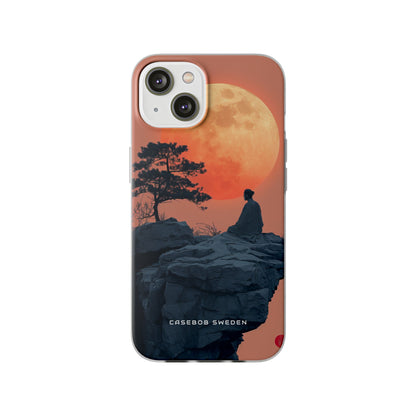 Zen Tranquility Under a Red Moon iPhone 14 - Flexi Phone Case