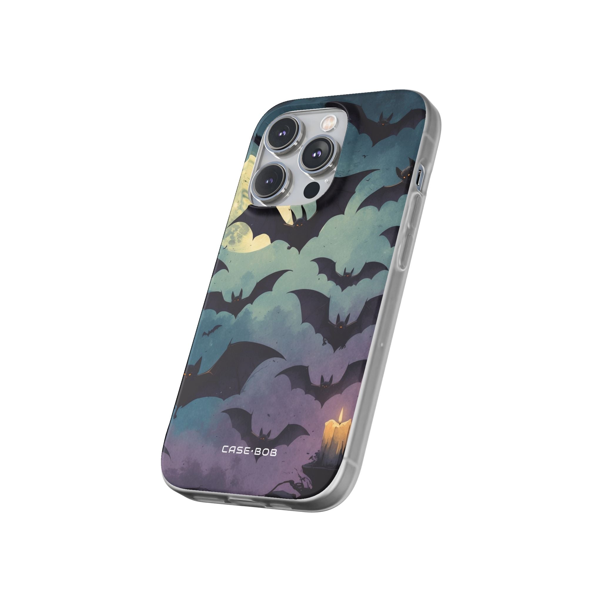 Glowing Bat Swarm iPhone 14 Pro Case - Soft