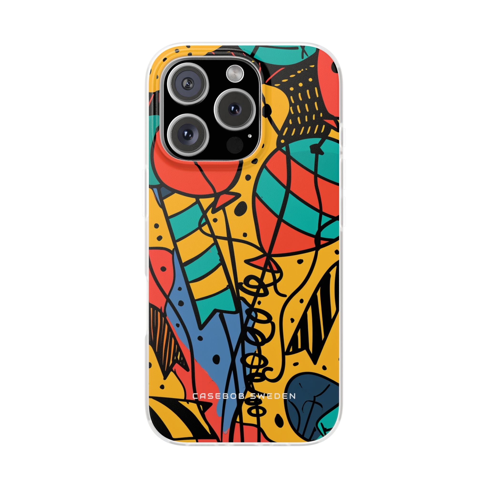 Playful Lines in Motion iPhone 16 - Flexi Phone Case