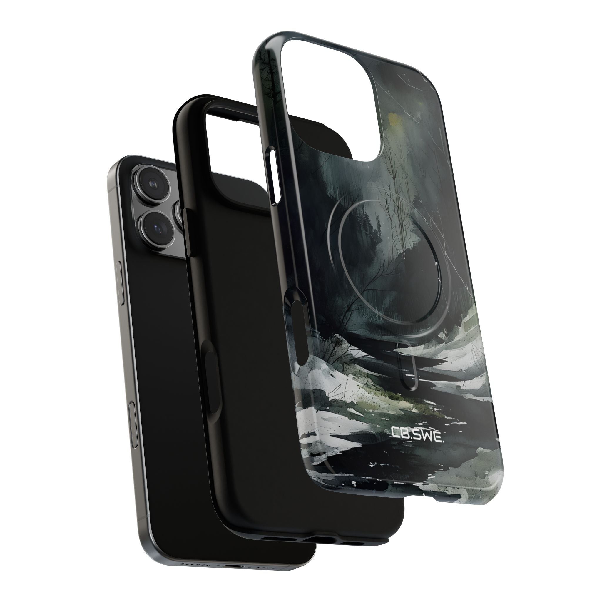 Moody Winter Landscape Watercolor Art Phone Cover iPhone 16 - Tough+