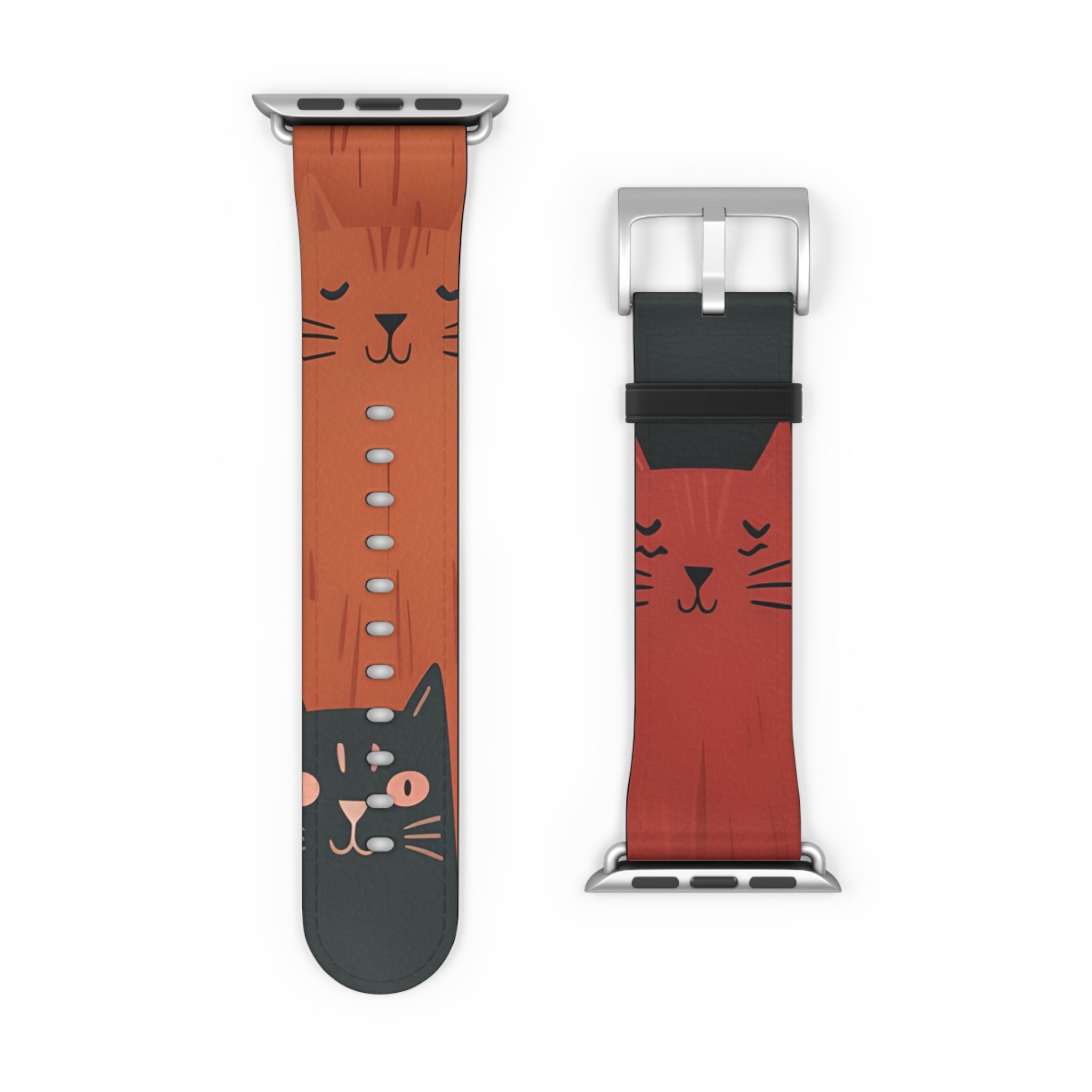 Cat Columns Orange - Watch Band