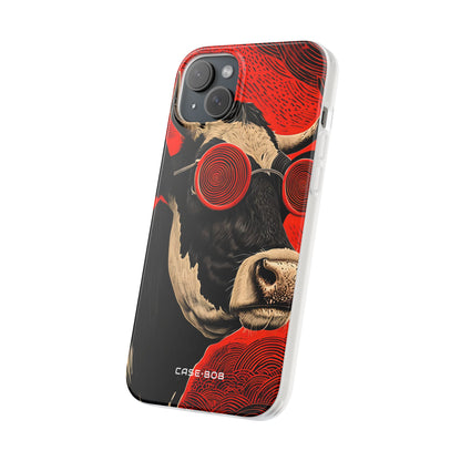 Hypnotic Cow iPhone 15 Plus Case - Soft