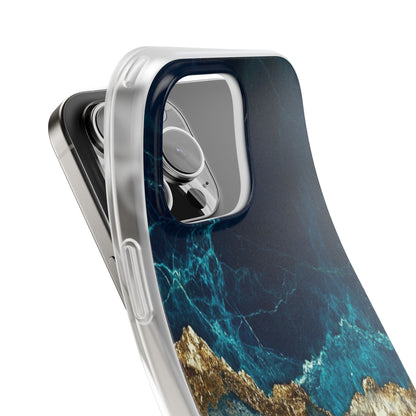 Jagged Gold Split iPhone 16 Pro Max Case - Soft