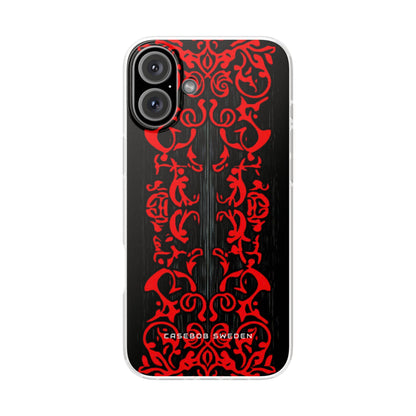 Gothic Crimson Symmetry iPhone 16 - Flexi Phone Case