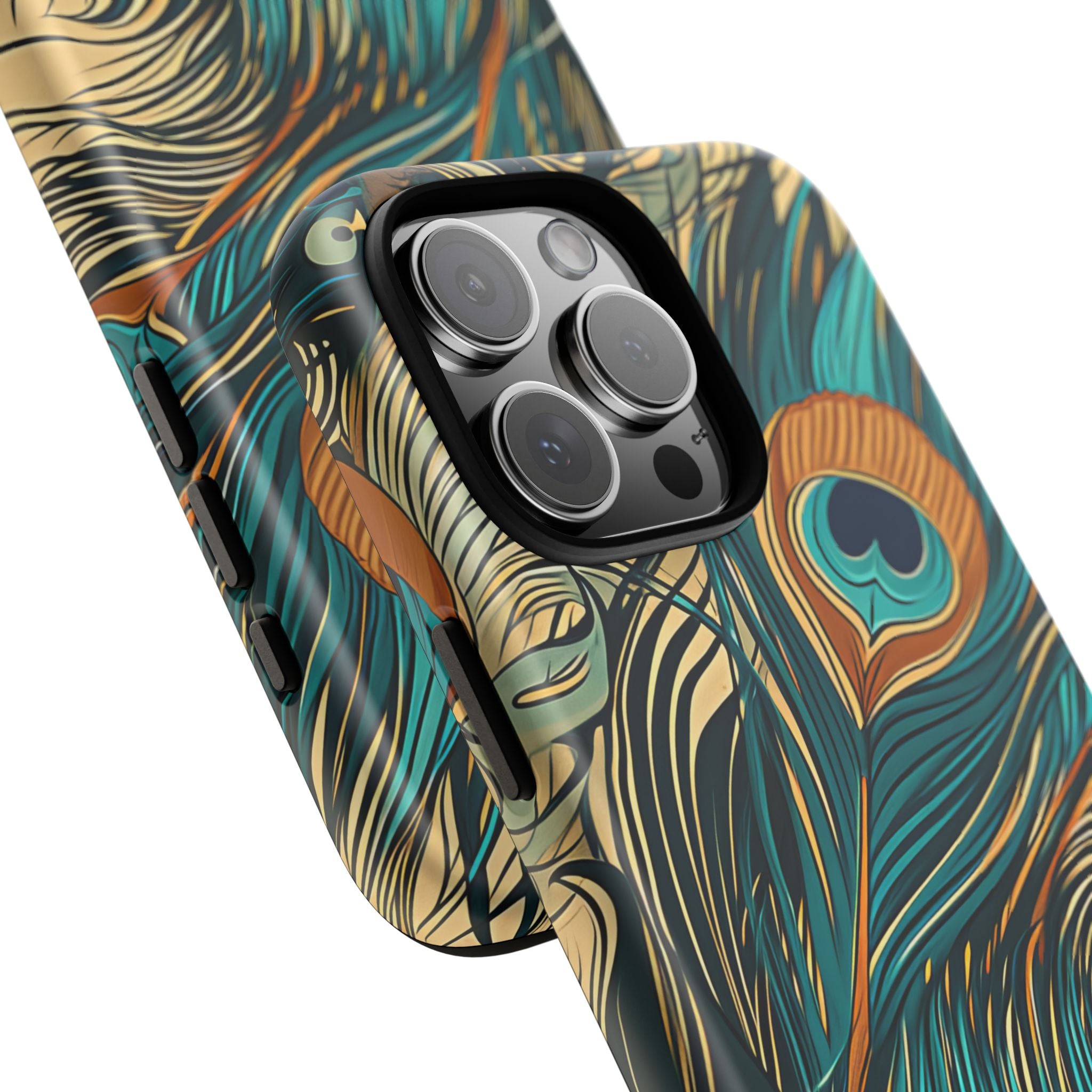 Art Nouveau Peacock Elegance iPhone 16 - Tough Phone Case