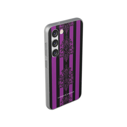 Gothic Elegance with Vertical Stripes and Ornamental Motifs Samsung S23 - Flexi Phone Case