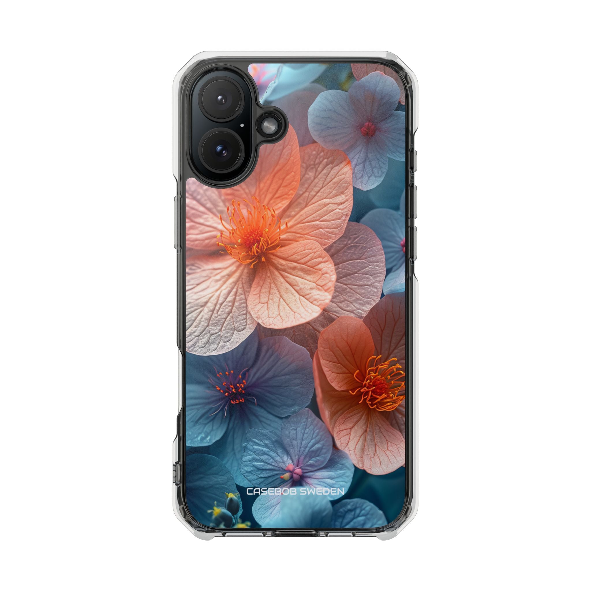 Peach Blossom Serenity - Clear Impact iPhone 16 Phone Case