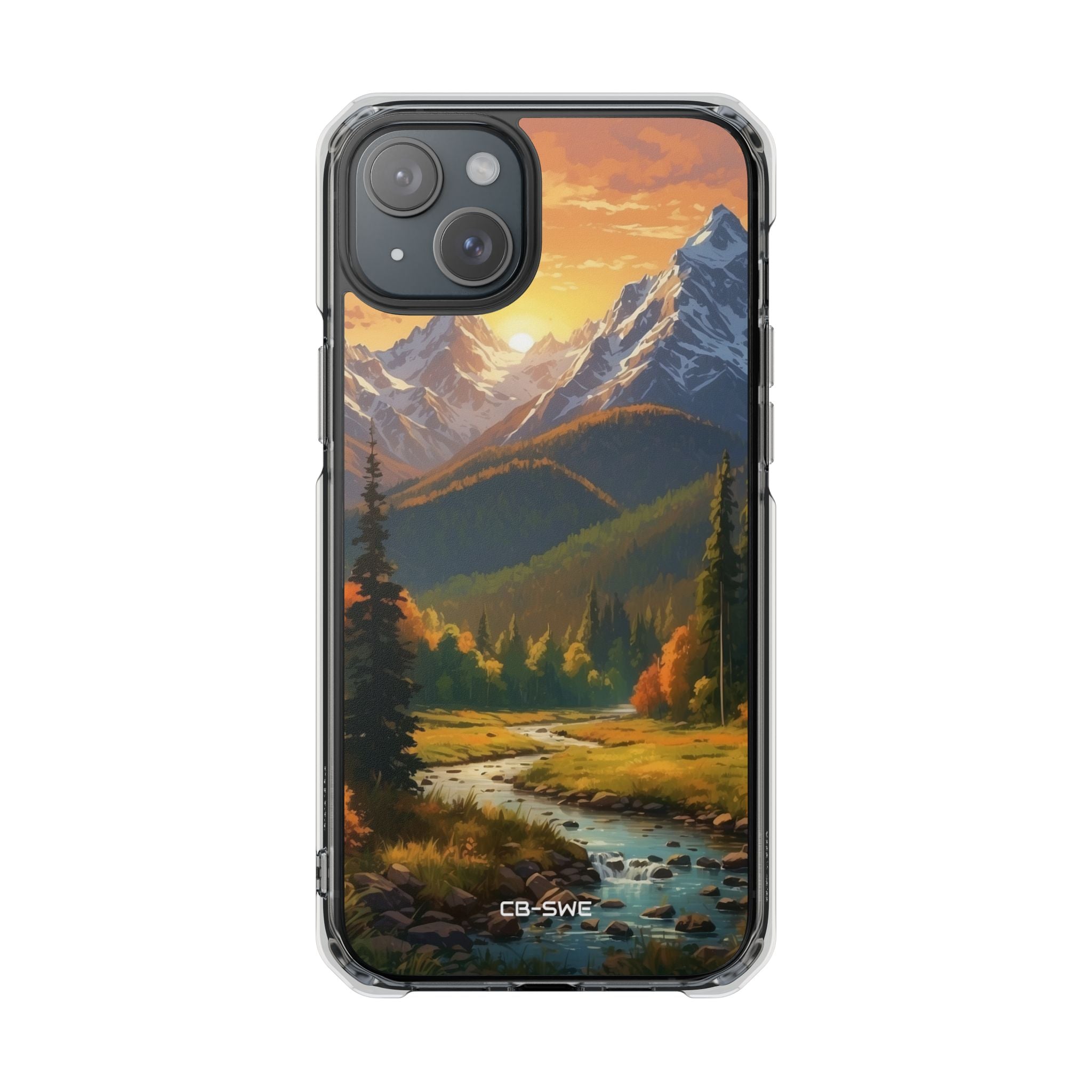 Mountain Reflections Glimmer iPhone Case - Impact