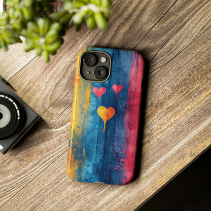 Watercolor Stripe Bliss - Protective Phone Case