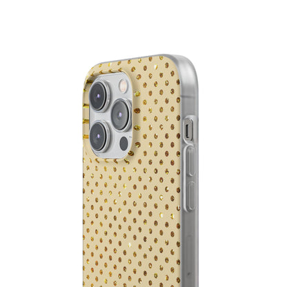 Gold Sparkle Grid iPhone 14 Pro Case - Soft