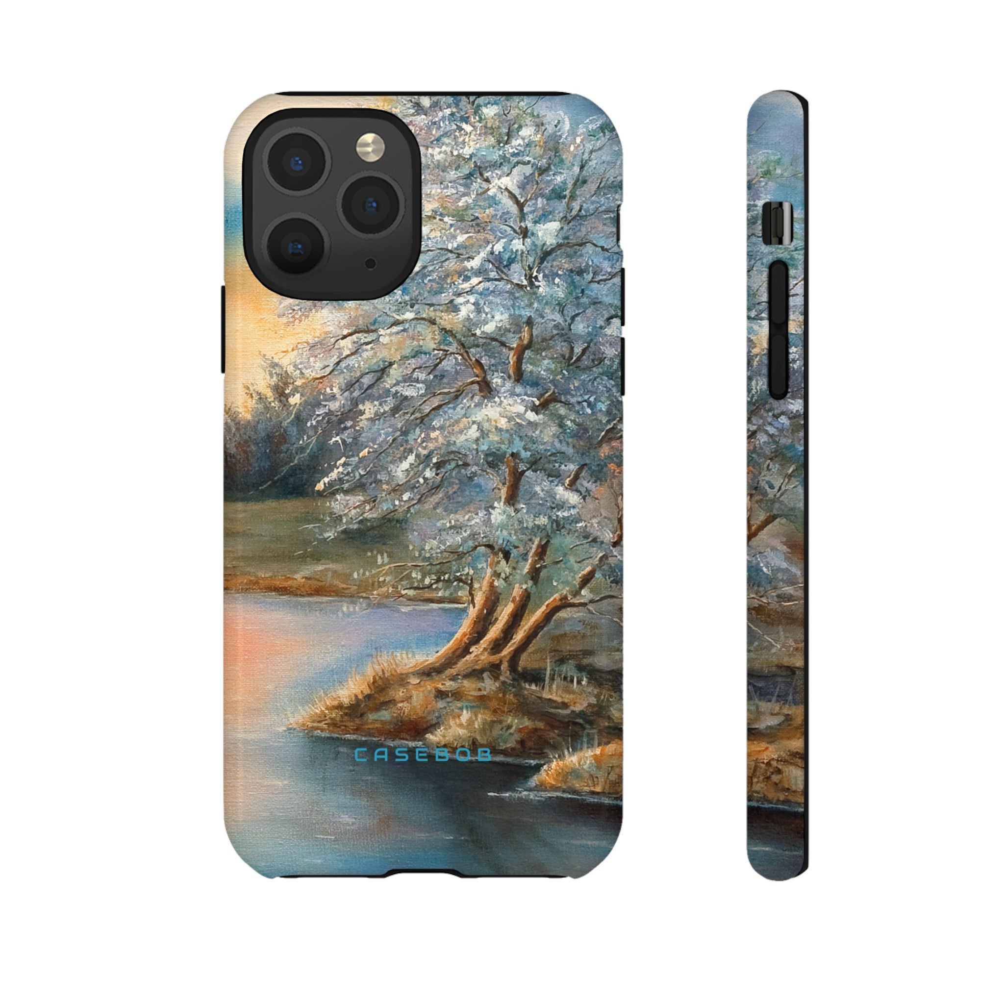 Winterday lake - Protective Phone Case