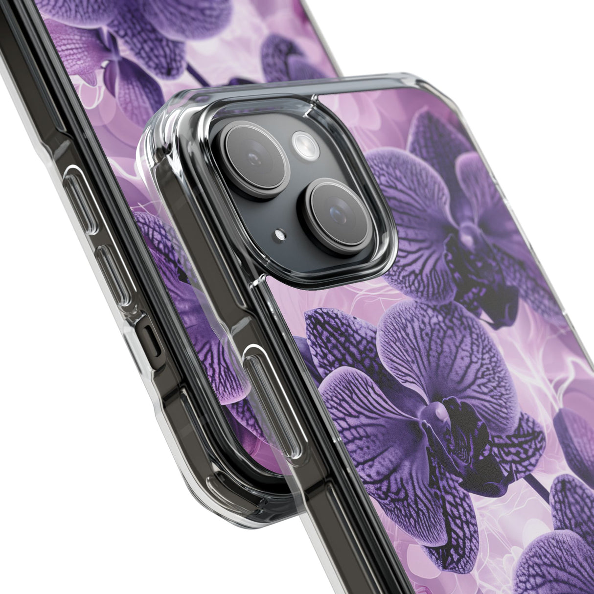 Radiant Orchid Design | Handyhülle für iPhone (Clear Impact Case – magnetisch) 