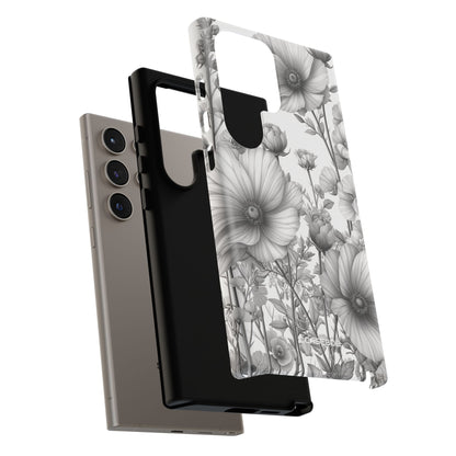 Grayscale Botanical Elegance - For Samsung S24