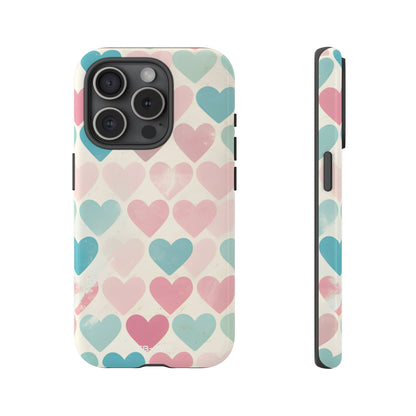 Retro Hearts Symmetry - iPhone Case