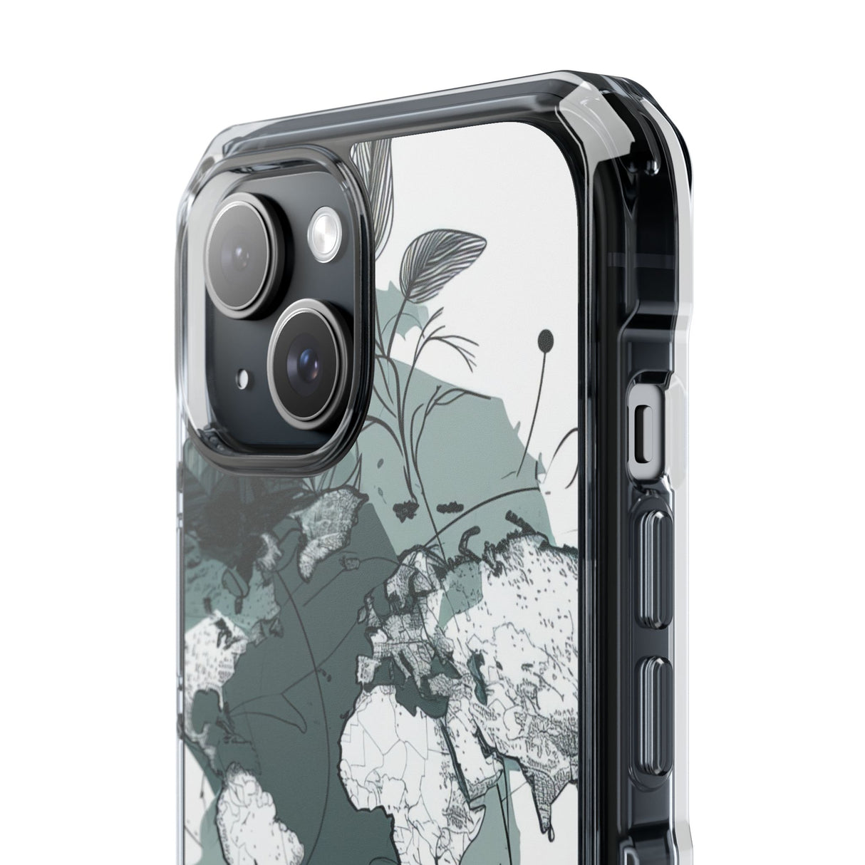 Botanical Cartography - Phone Case for iPhone (Clear Impact - Magnetic)