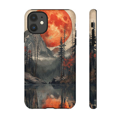 Abstract Wilderness Wonders: A Geometric Journey - Protective Phone Case