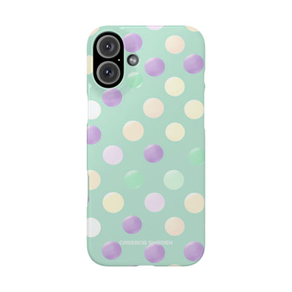 Pastel Polka Dots - Slim iPhone 16 Phone Case