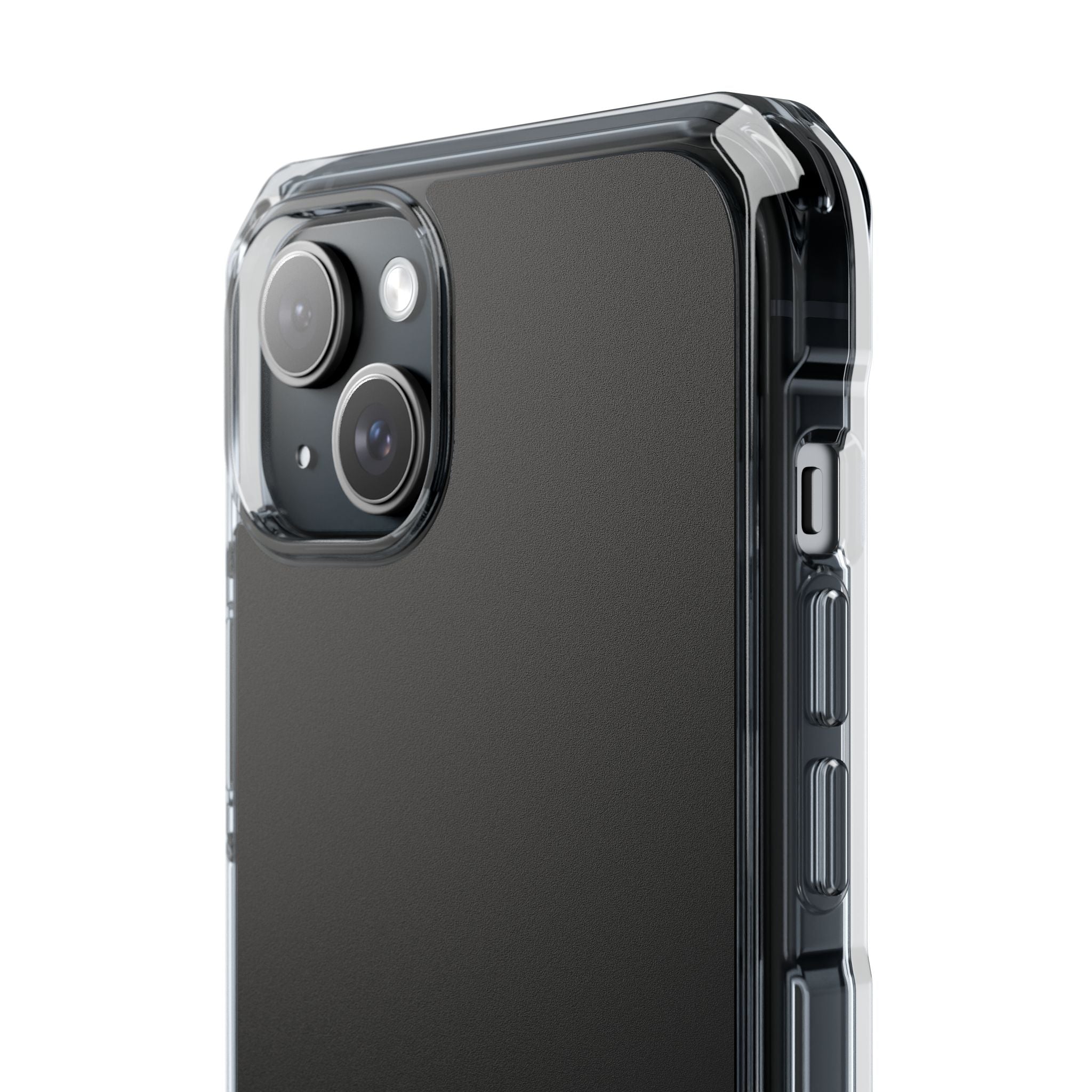 Charcoal Black - Clear Impact iPhone 15 Phone Case