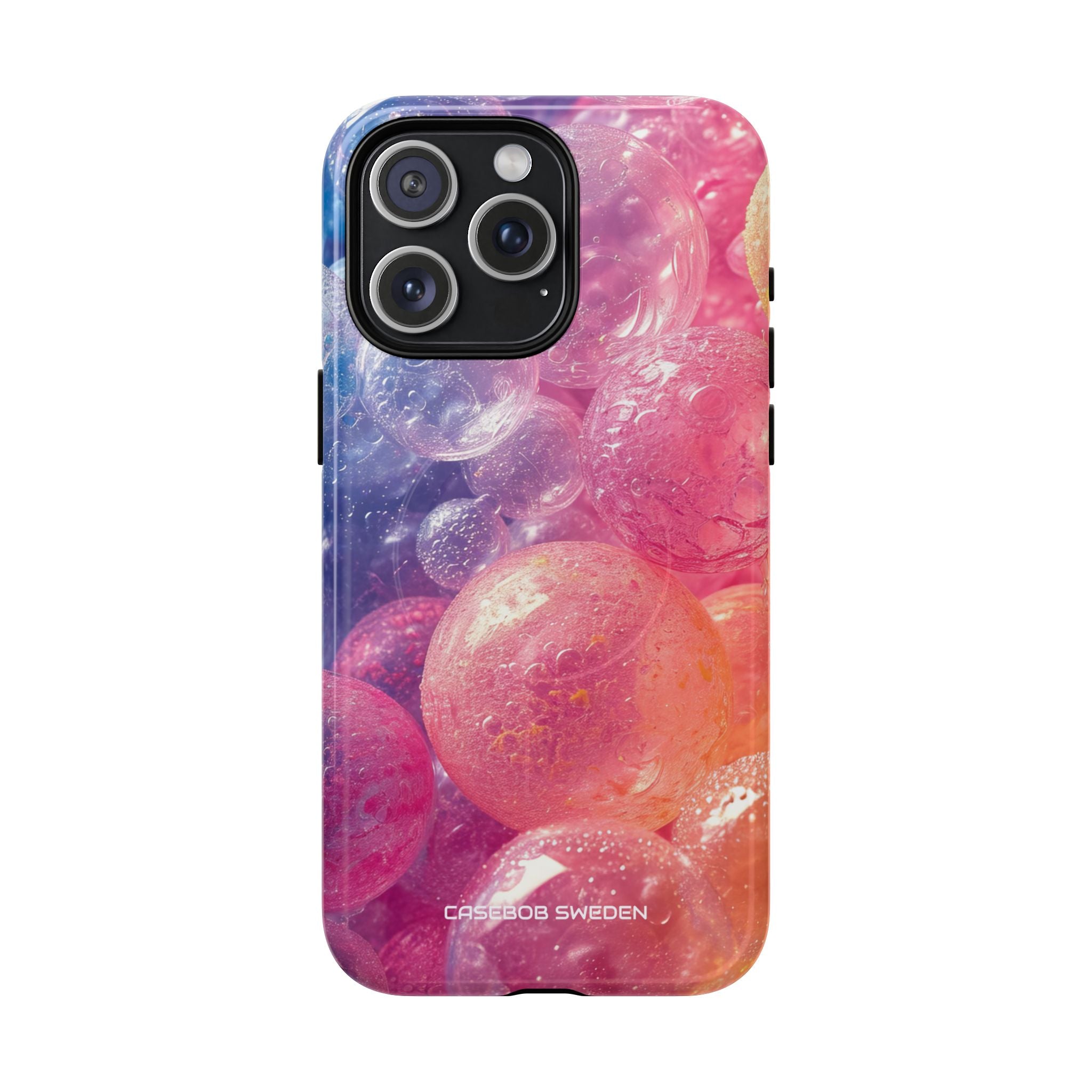 Pink Blue Glossy Spheres - Tough + MagSafe® iPhone 15 Phone Case