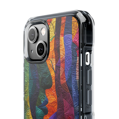 Harmonized Faces and Nature Fusion iPhone 14 - Clear Impact Phone Case