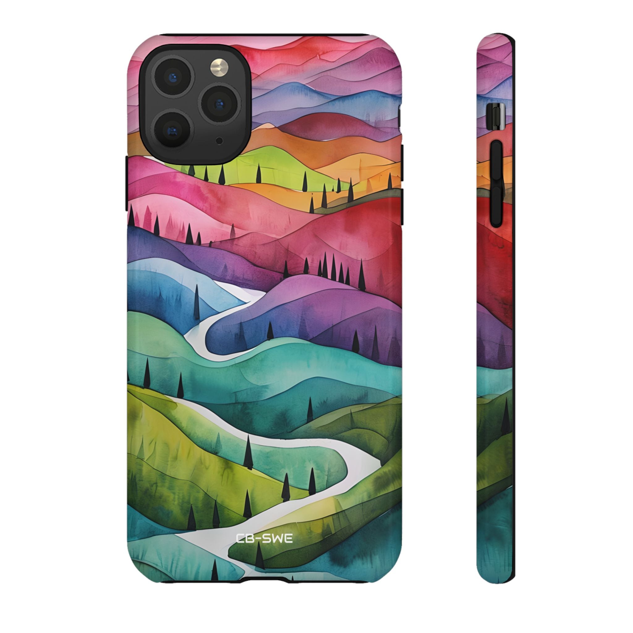 Whimsical Colorful Valleys - iPhone Case