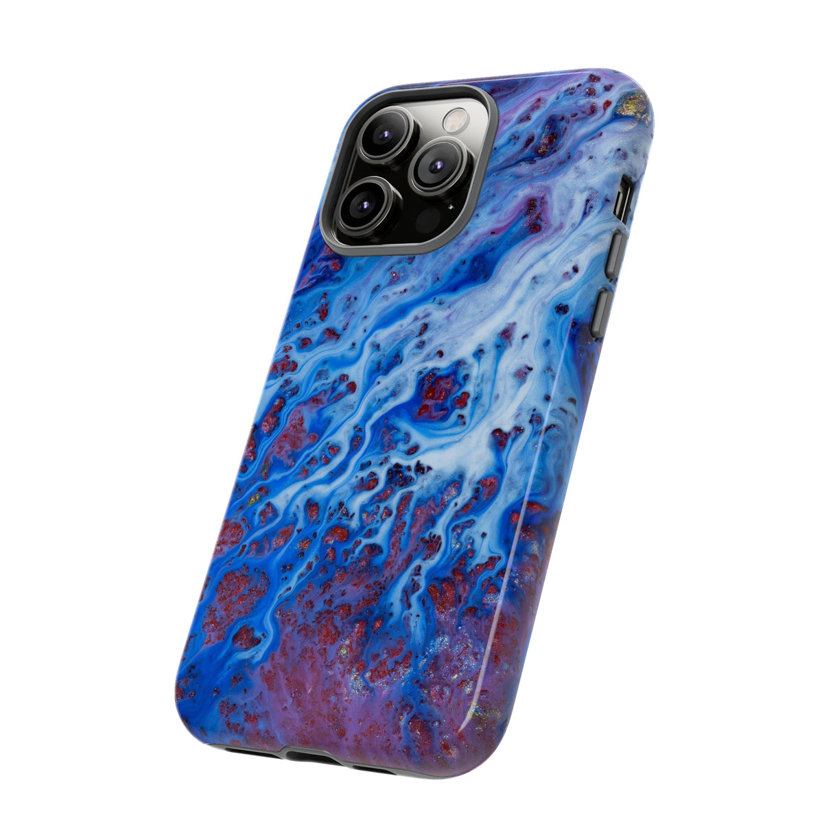 Ice Blue River Ink Art iPhone Case (Protective) Phone Case