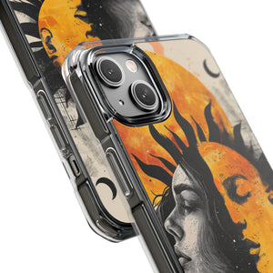 Sunlit Duality - Phone Case for iPhone (Clear Impact - Magnetic)