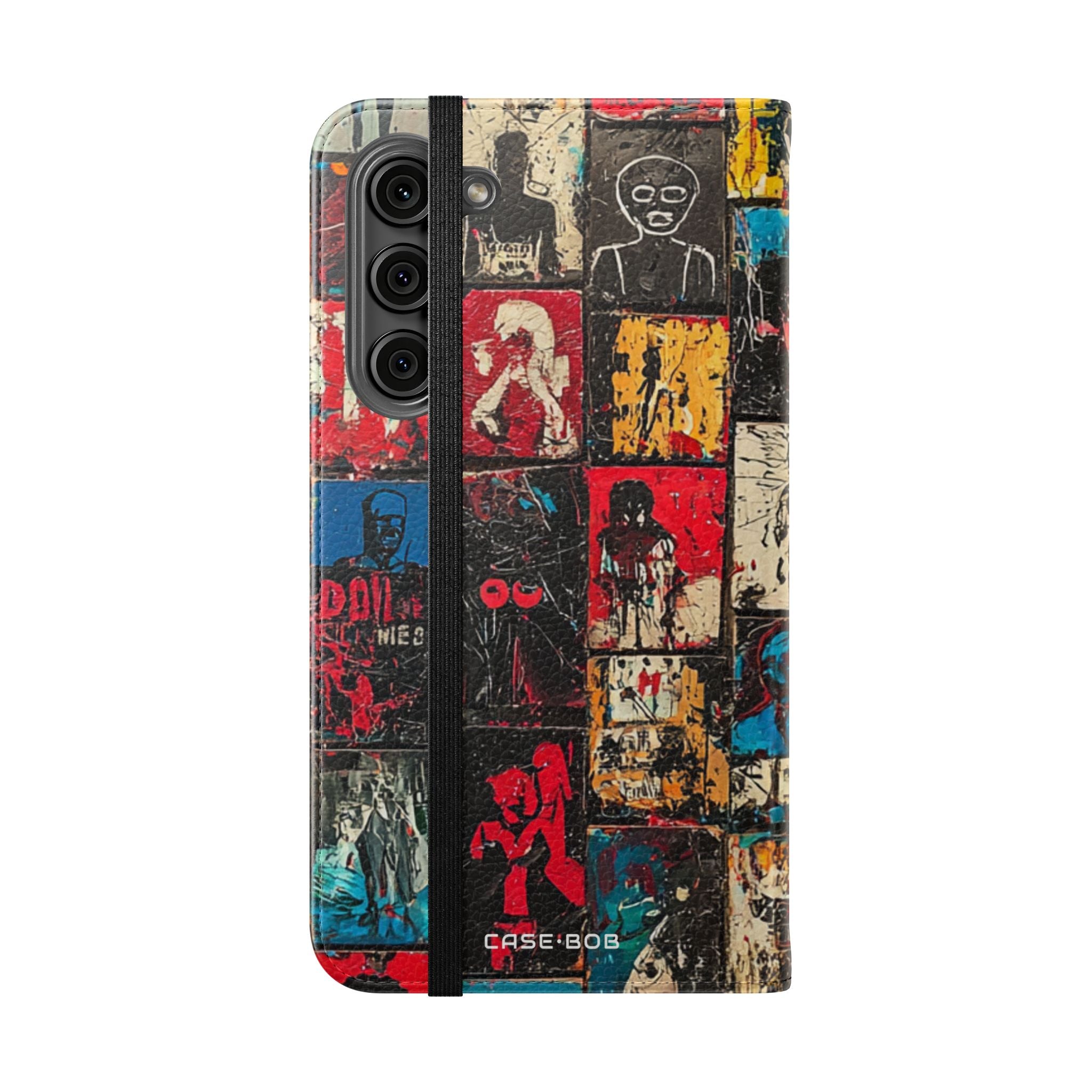 Portrait Grid Crimson - Samsung S23+ Case - Wallet