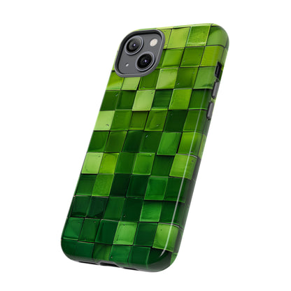 Emerald Square: Green Gradient - Protective Phone Case