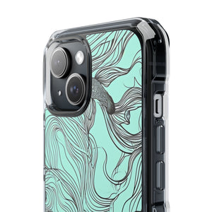 Aqua Serenity - Phone Case for iPhone (Clear Impact - Magnetic)