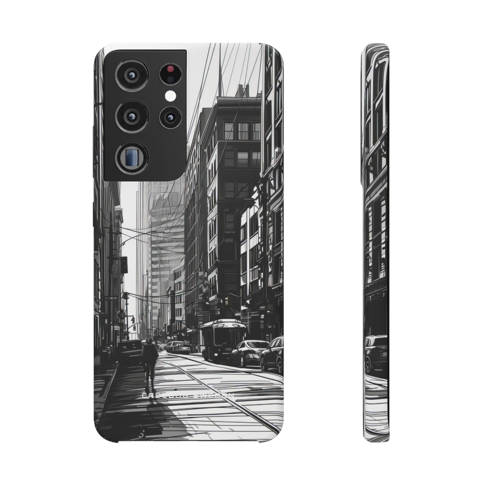 Urban Cityscape Line Perspective Samsung S21 - Slim Phone Case